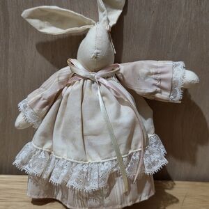 Handmade Cream & Blush Bunny
